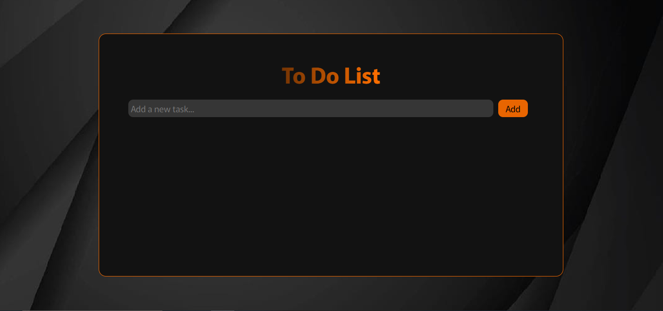 To Do List Project